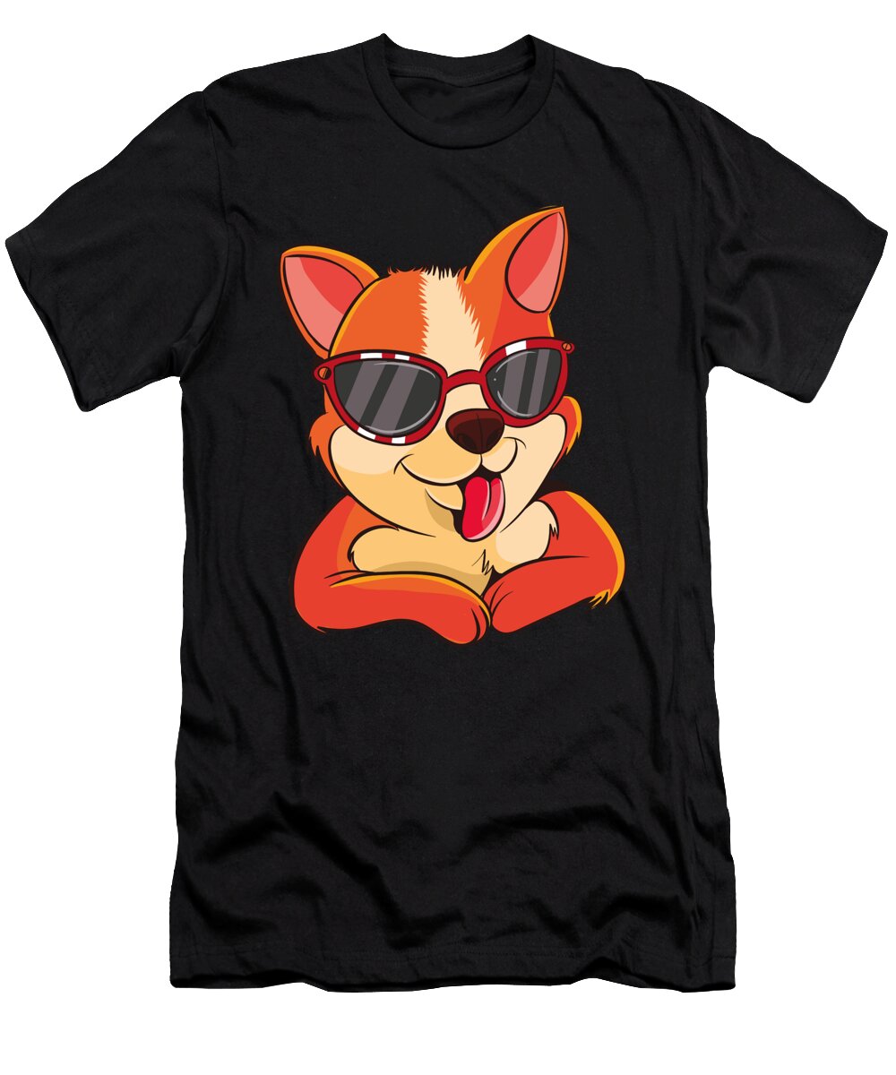 2 Cool Corgi Dog with Sunglasses Mister T-Shirt
