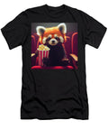 2 Cute Red Panda Eating Popcorn in Cozy Movie Theater Talha Khan T-Shirt