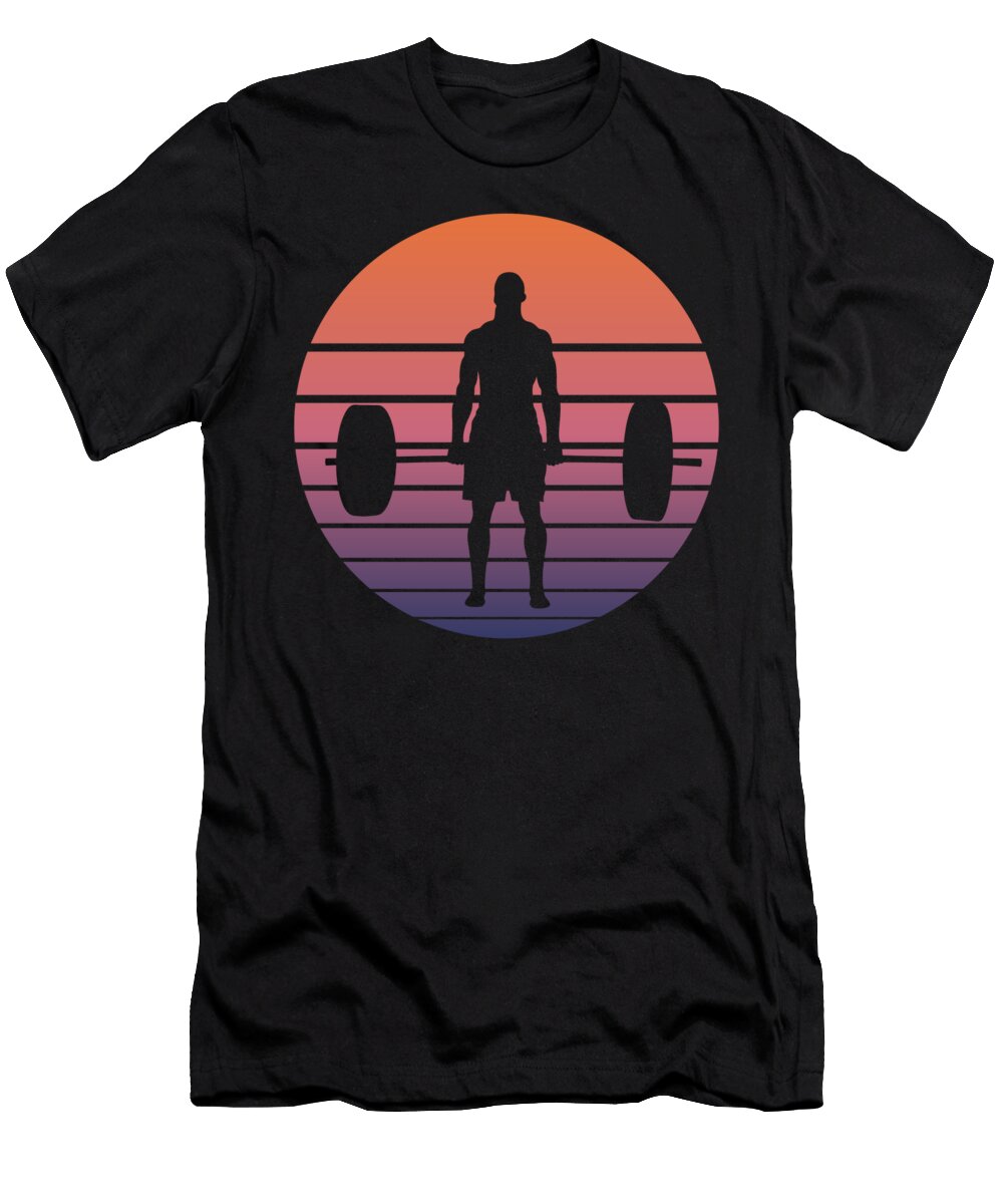 2 Deadlift Weight Training Bodybuilding Retro Gift John Romeo T-Shirt