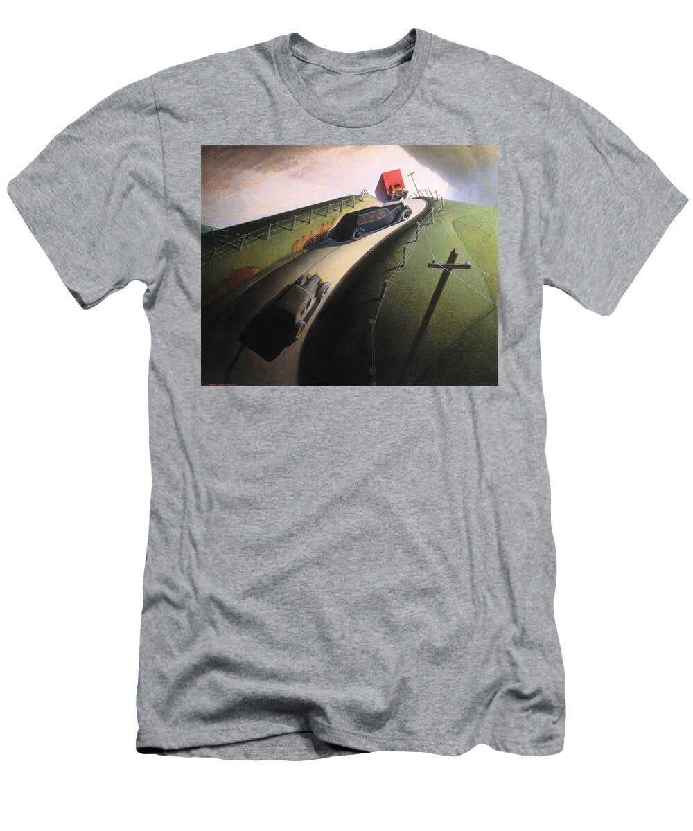 2 Death on the Ridge Road Grant Wood T-Shirt