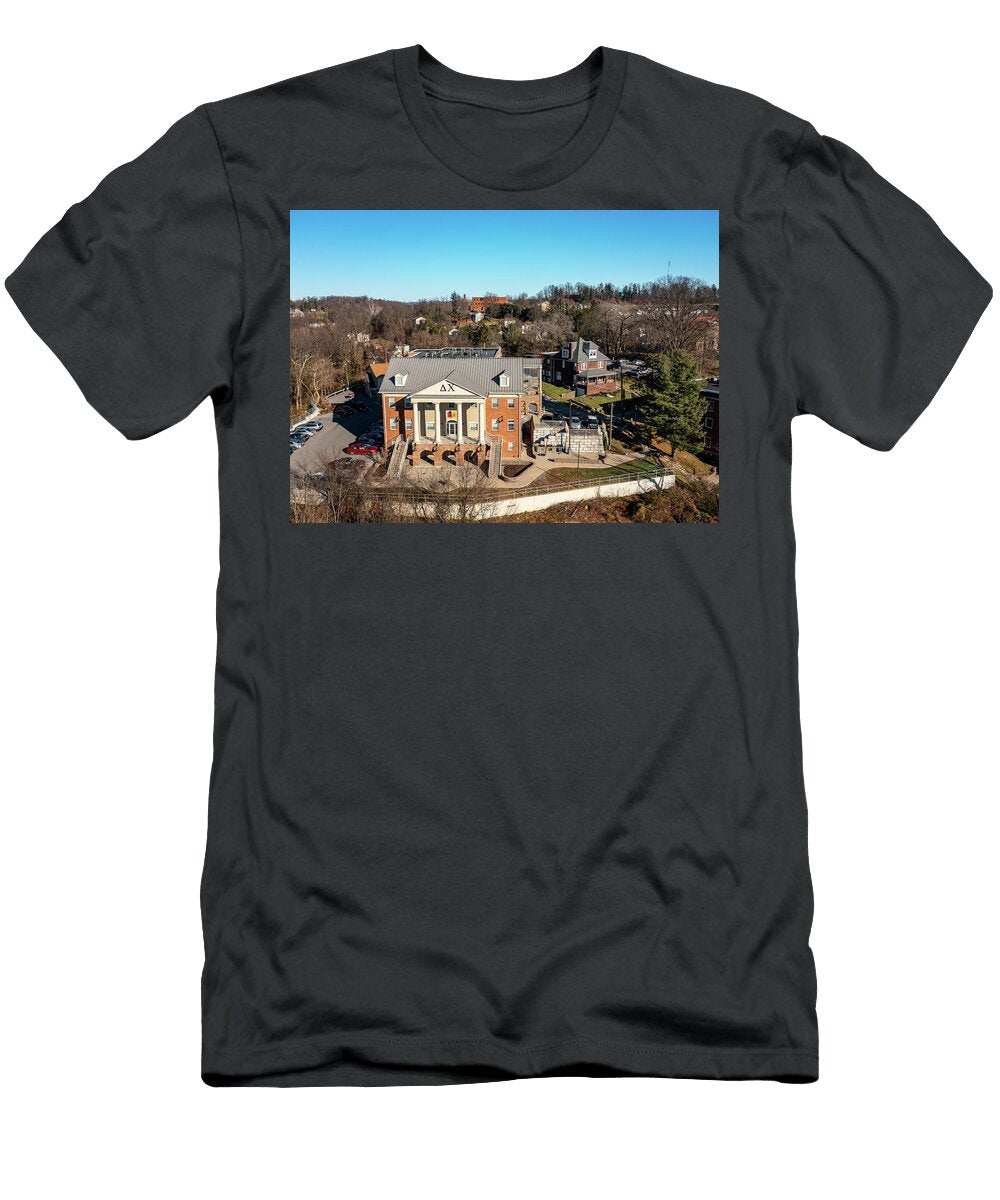 2 Delta Chi Greek Life Building At Wvu in Morgantown Wv Steven Heap T-Shirt