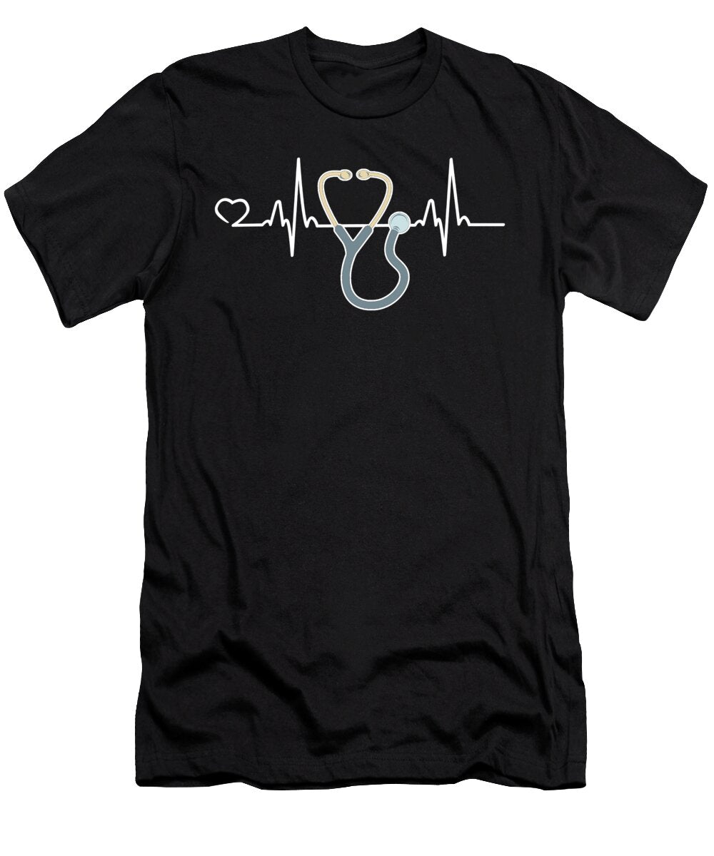 2 Doctor Heartbeat Medical Degree Doctorate Gift Muc Designs T-Shirt