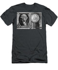 2 Euro and Dollar Exchange Rate Coin and Bill Relationship Black and White Macro Pablo Avanzini T-Shirt