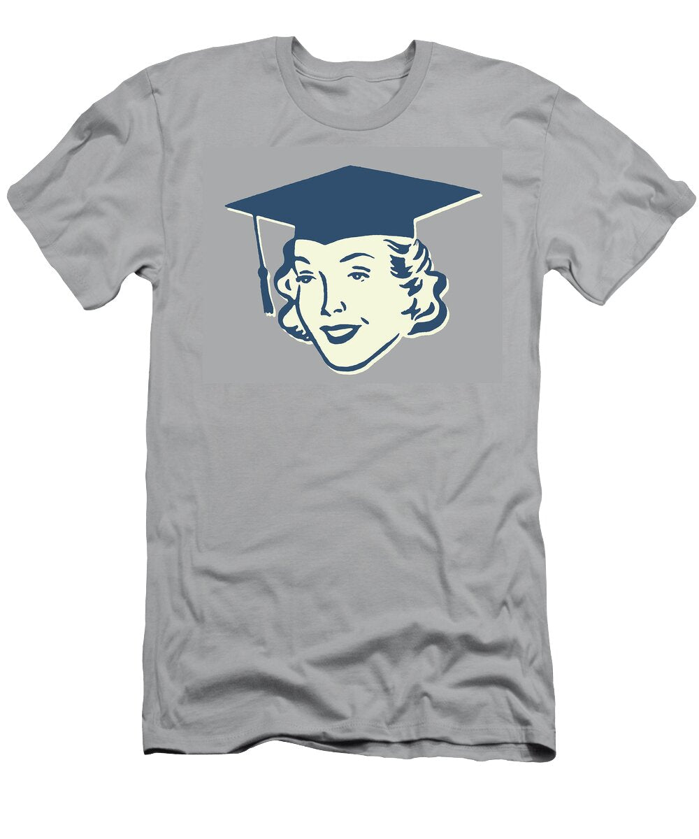 2 Female Graduate Wearing Mortarboard Csa Images T-Shirt