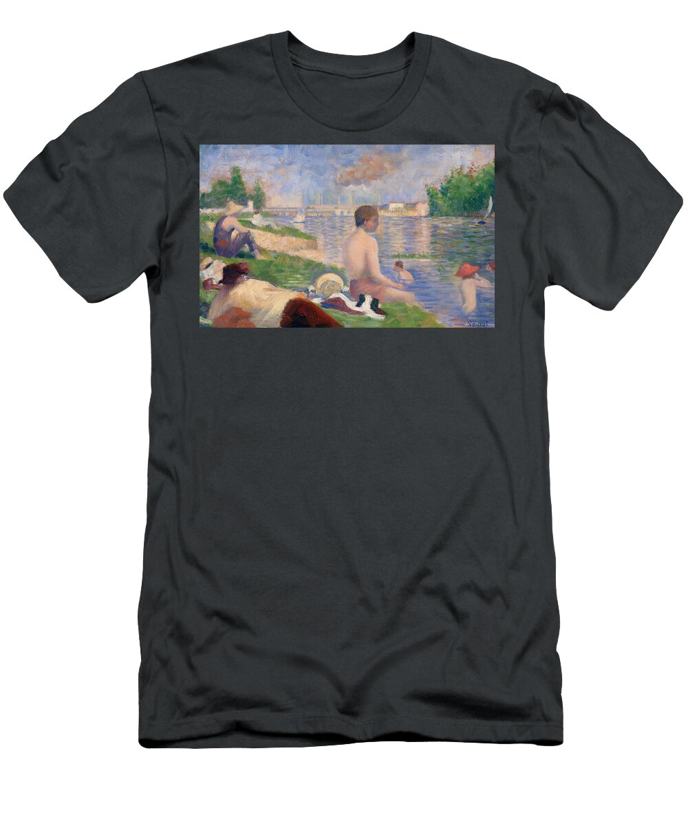 2 Final Study for Bathers At Asnieres Georges Seurat T-Shirt