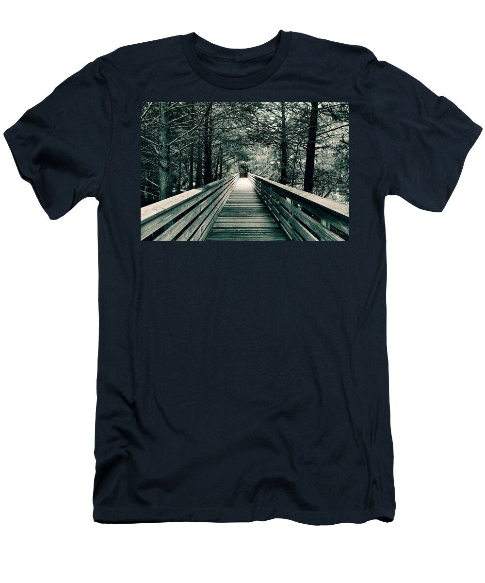 2 Florida Boynton Beach Green Cay Nature Center Wetlands Wooden Footpath in the Woods Laura Diez T-Shirt