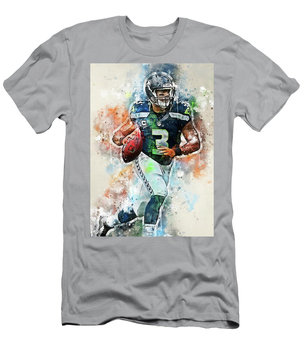 2 Football Russell Wilson Russellwilson Russell Wilson Seattle Seahawks Player American Football Wrenn Huber T-Shirt
