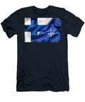 2 Grunge Flags of Russian Federation and Nato Divided By Barb Wire Brch Photography T-Shirt