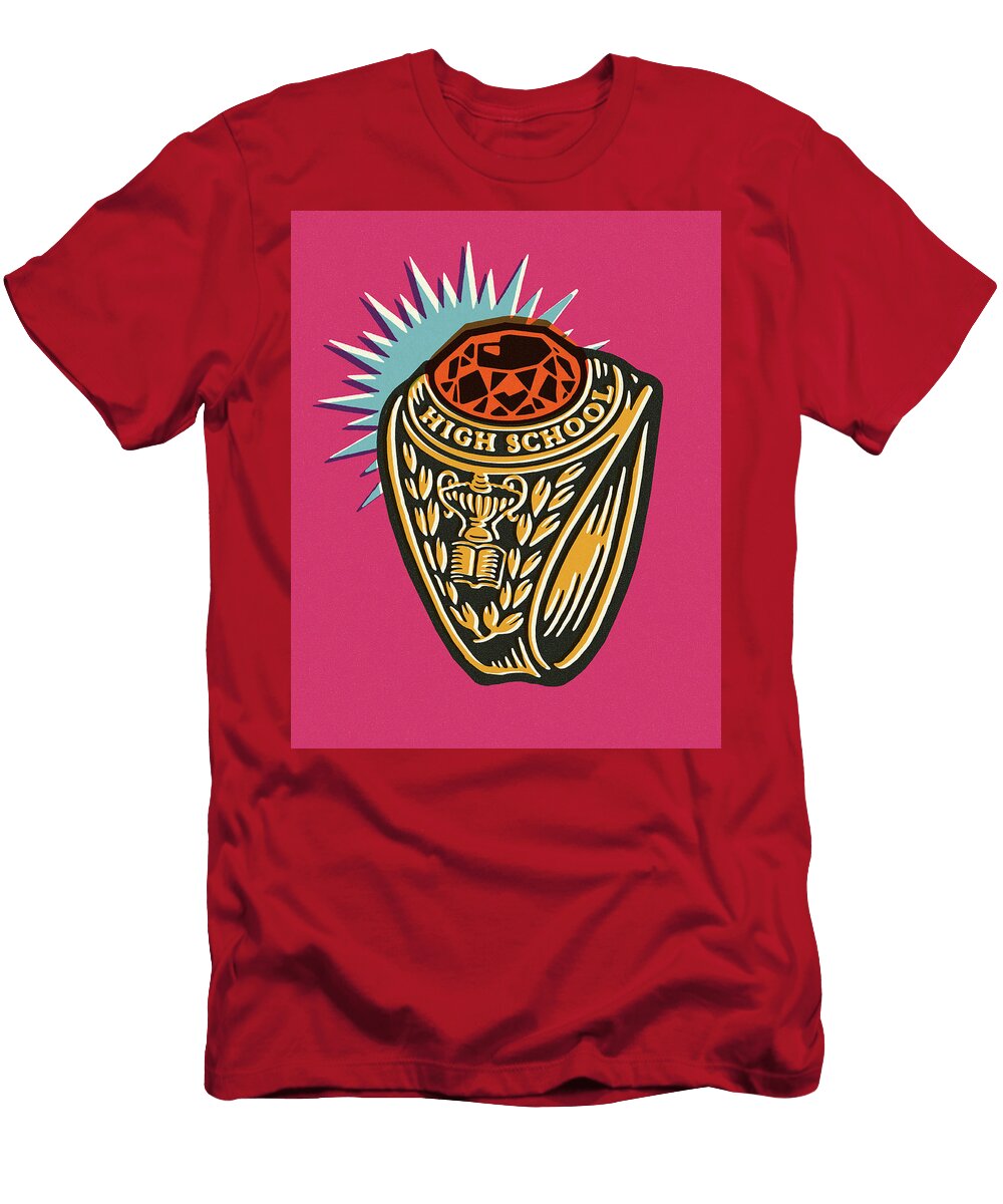 2 High School Class Ring Csa Images T-Shirt