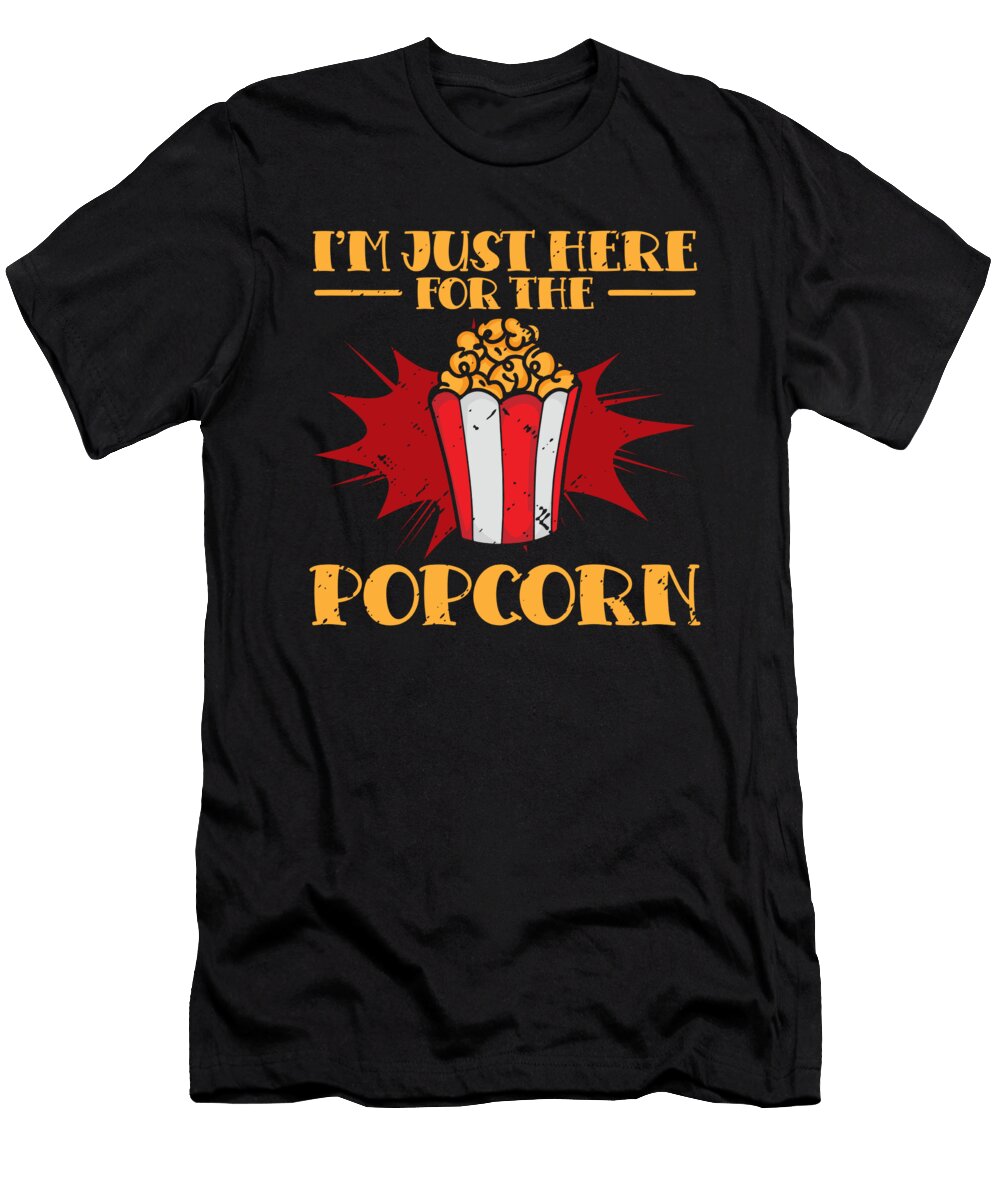 2 Im Just Here for the Popcorn Cinema Movie Night Toms Store T-Shirt