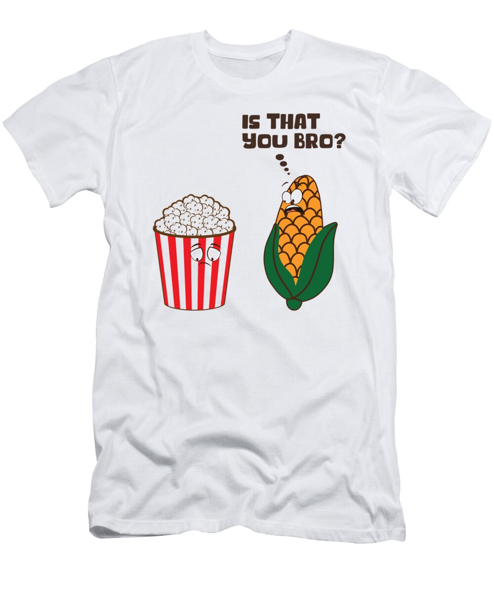 2 Is That You Bro Popcorn Cinema Movie Night Fan Toms Store T-Shirt