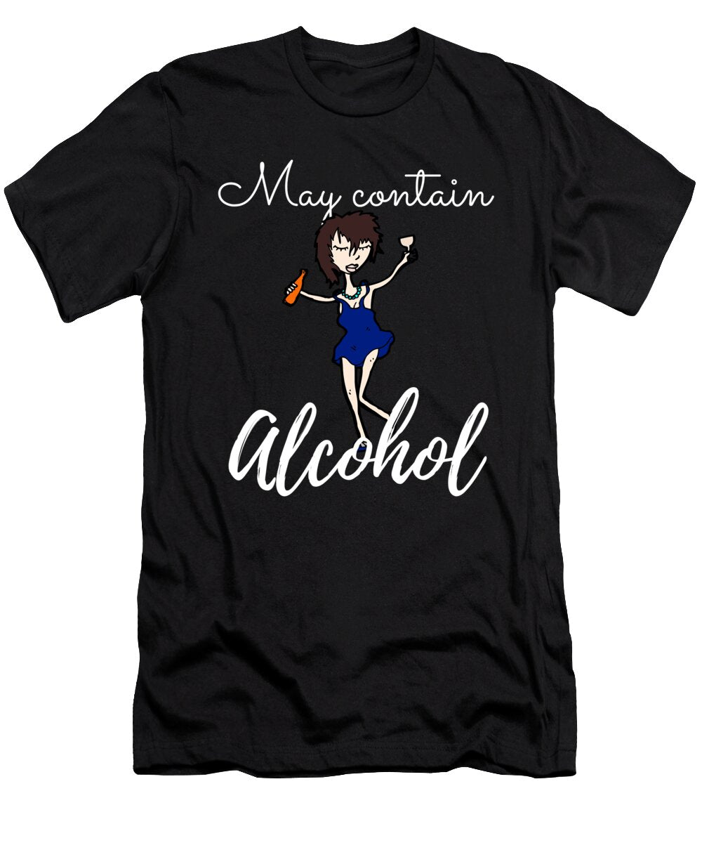 2 May Contain Alcohol Drinking Adrian Brendel Art T-Shirt