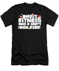 2 Merry Fitness and a Happy New Rear Christmas Gym Buff Maximus Designs T-Shirt