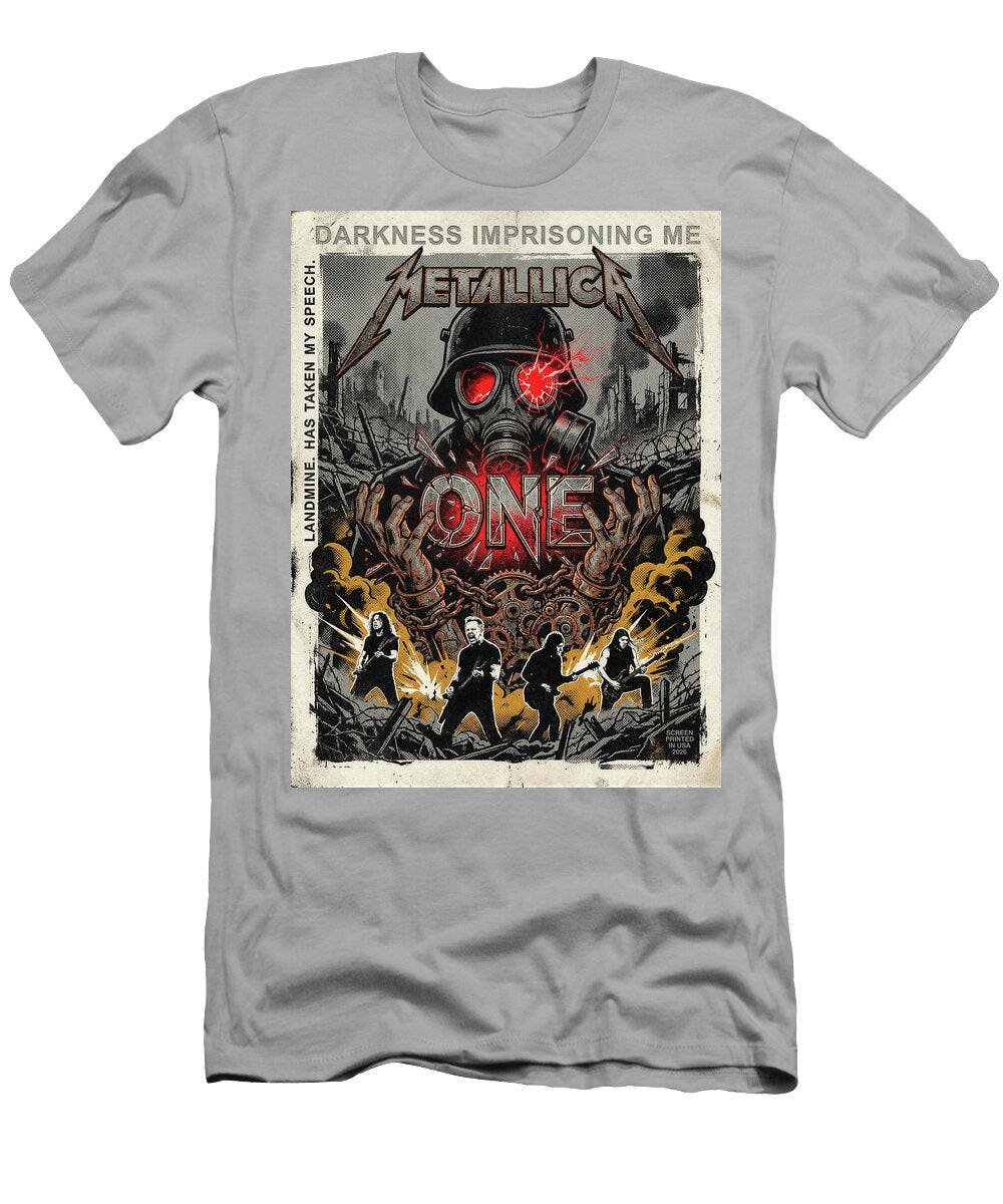 2 Metallica One Minimal Music Poster Retro Vintage Singer Band Art Sampadart Gallery T-Shirt