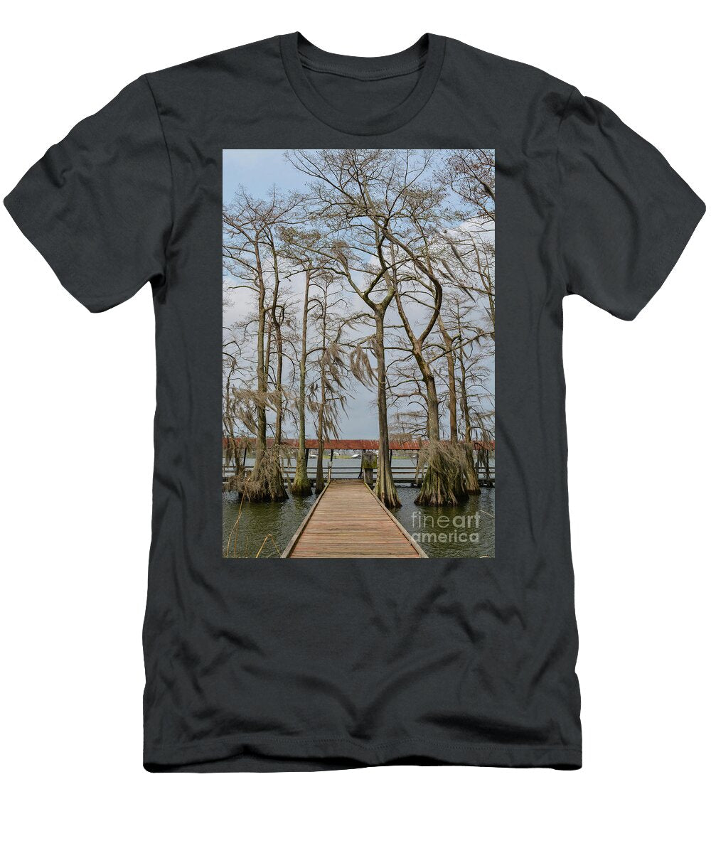 2 Moss Draped Cypress Trees in Lake Bruin on the Mississippi River At St Joseph Tensas Parish Louisi Norm Lane T-Shirt