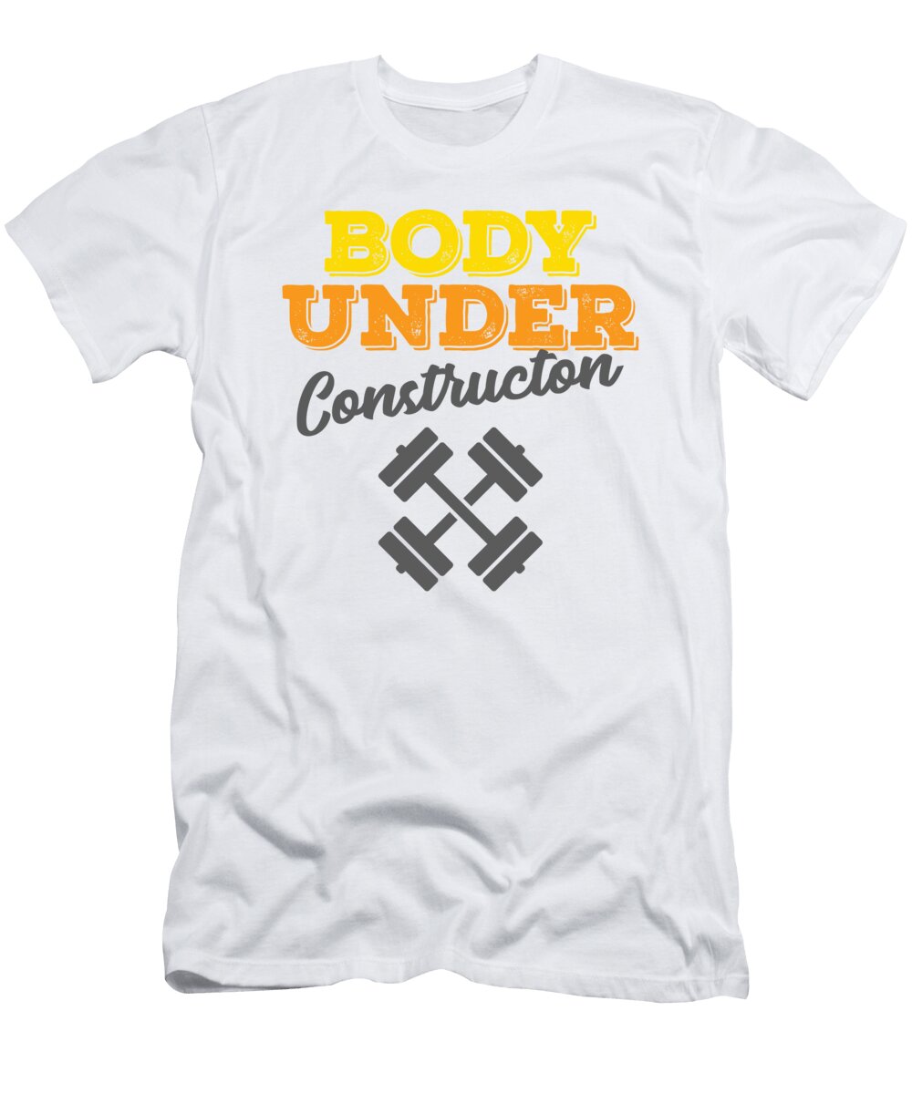 2 Motivational Workout Gift Body Under Construction Gift James C T-Shirt