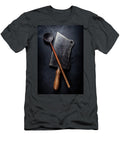 2 Old Wooden Spoon and Meat Cleaver Knife Natalia Klenova T-Shirt