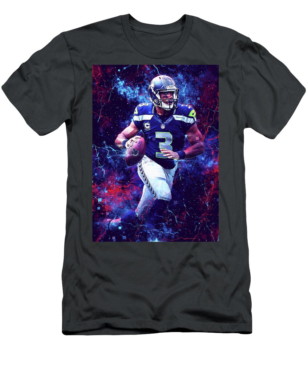2 Player Russell Wilson Russellwilson Russell Wilson Seattle Seahawks Player American Football Wrenn Huber T-Shirt