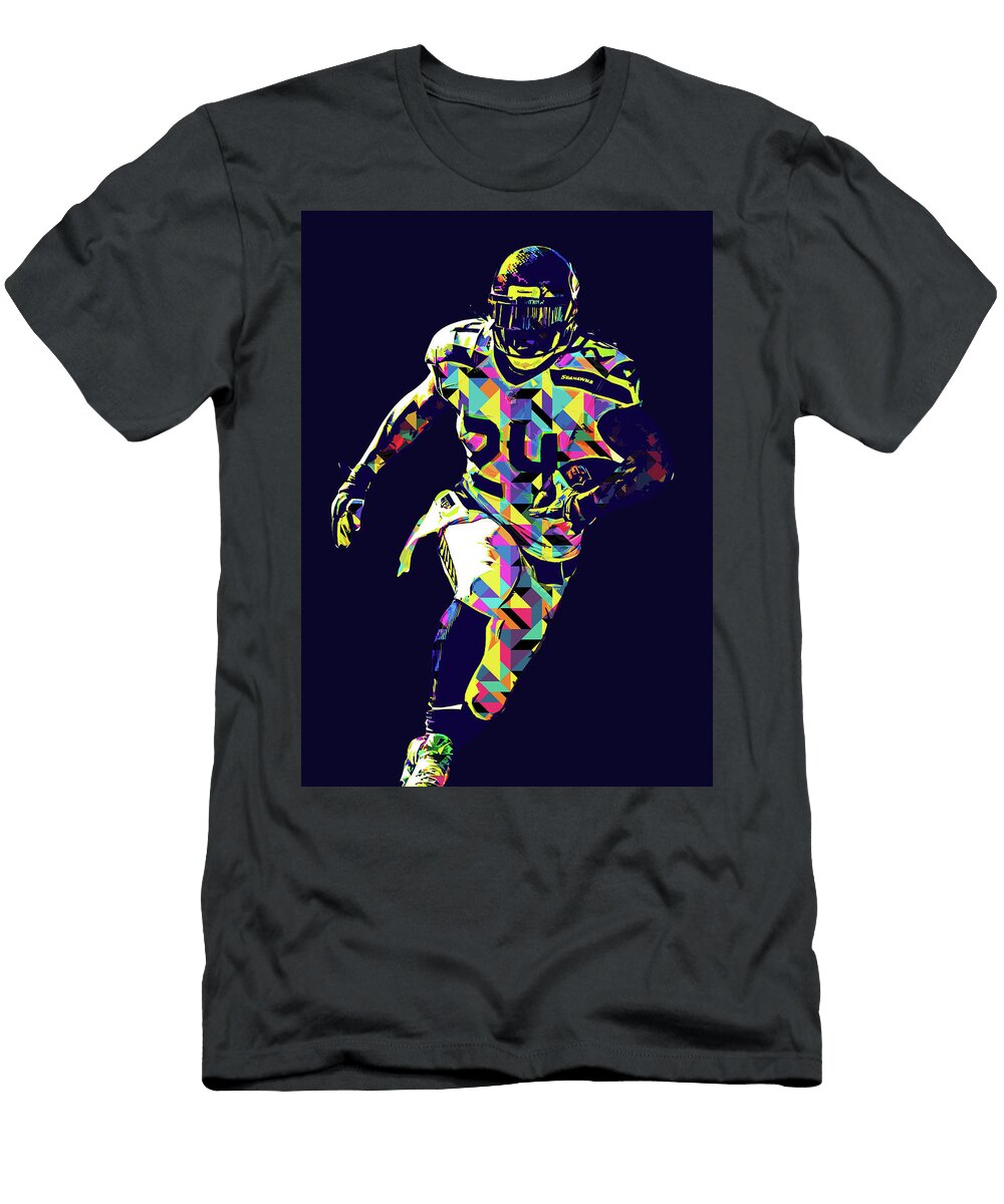 2 Player Seattle Seahawks Player Marshawn Lynch Marshawnlynch Marshawn Lynch Marshawnterrelllynch Mars Wrenn Huber T-Shirt