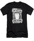 2 Popcorn Girl Food Snack Movie Night Popcorn Crazy Squirrel T-Shirt