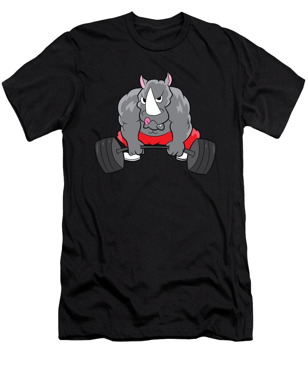 2 Rhino Weightlifting Gym Rhinoceros Powerlifting Rhino Eq Designs T-Shirt