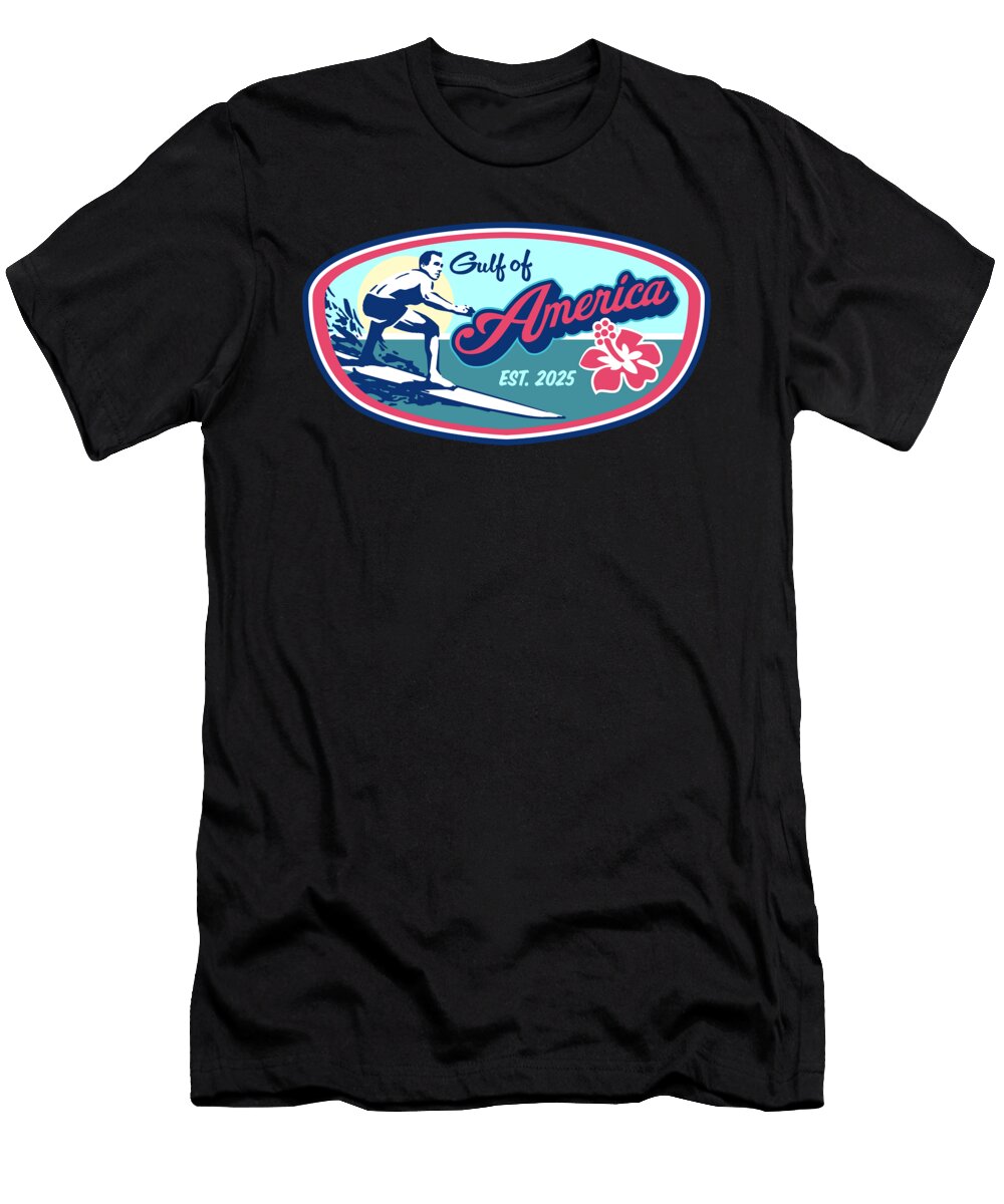 2 Surfing Beach Bum Gulf of United States of America Vector Deluxe T-Shirt