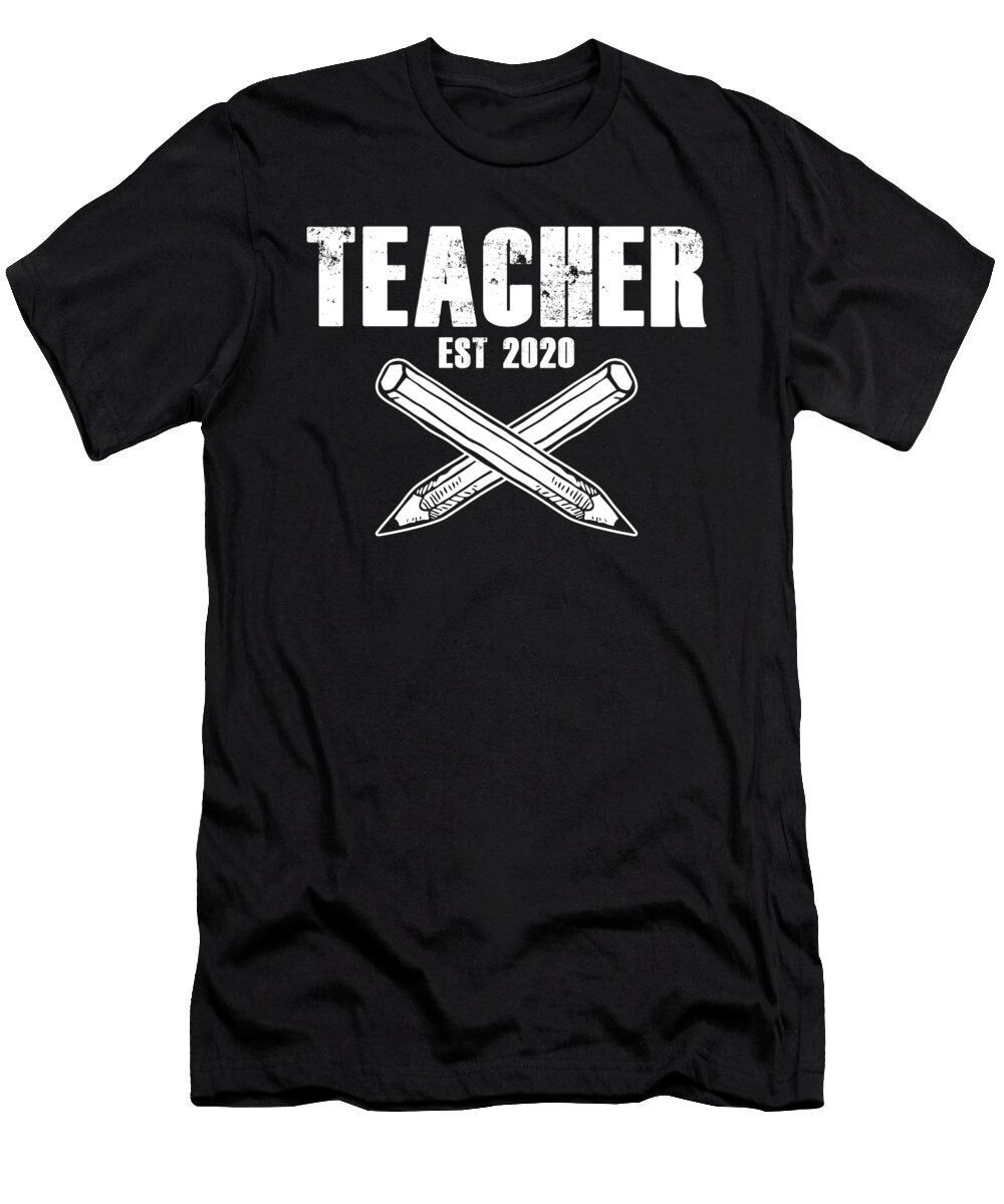 2 Teacher Est 2020 Teaching School Gift Thomas Larch T-Shirt