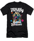 2 the Best Therapy Is a Golden Retriever Dog Mom Dad Goldie Maximus Designs T-Shirt
