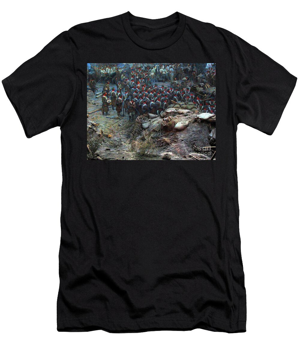 2 the Siege of Sevastopol Panorama Mixed Media Franz Roubaud T-Shirt
