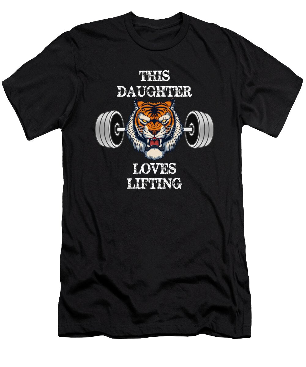 2 This Daughter Loves Lifting Funny Bodybuilding Weight Lifting Cal Nyto T-Shirt