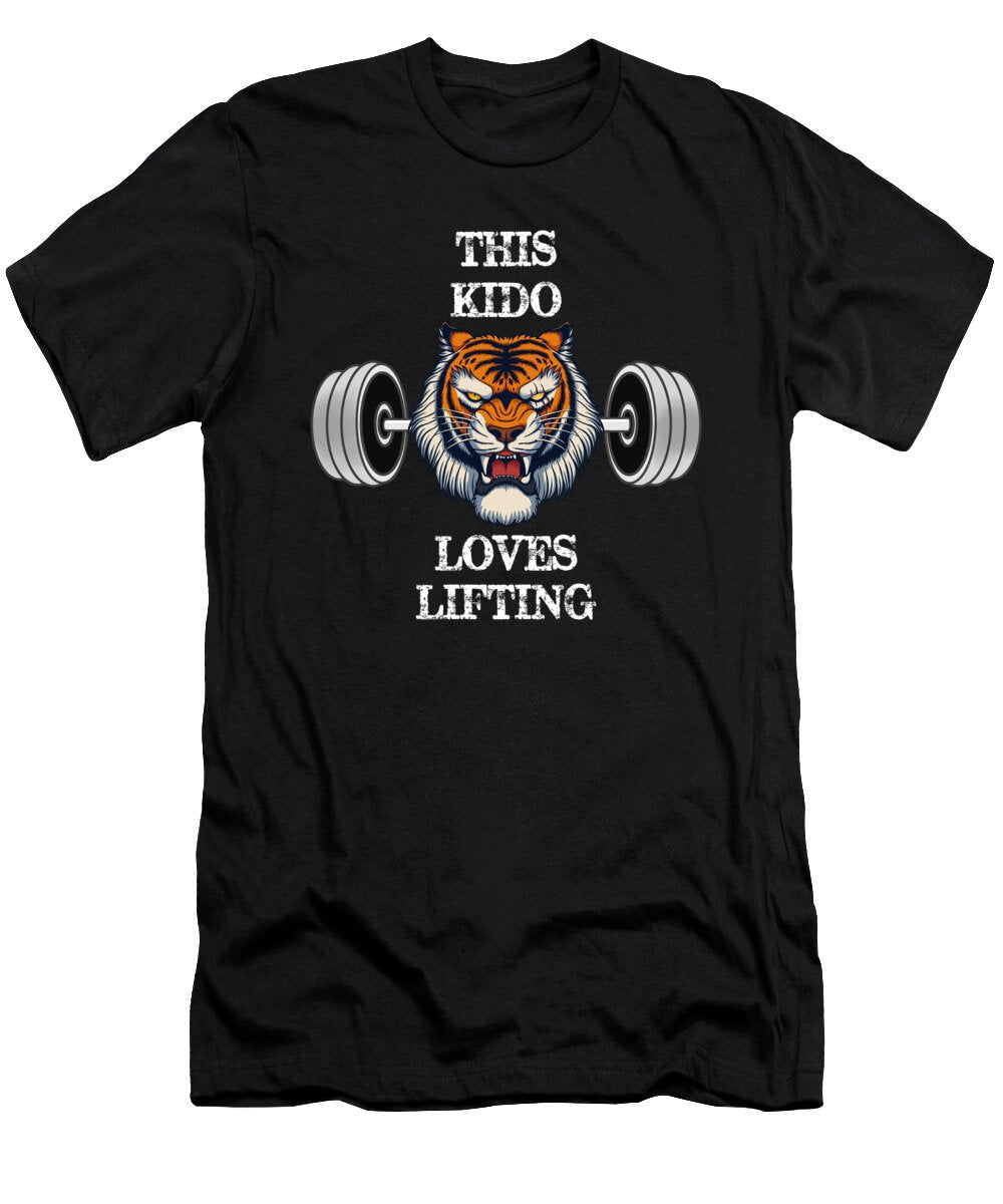 2 This Kido Loves Lifting Funny Bodybuilding Weight Lifting Cal Nyto T-Shirt