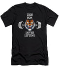 2 This Son Loves Lifting Funny Bodybuilding Weight Lifting Cal Nyto T-Shirt
