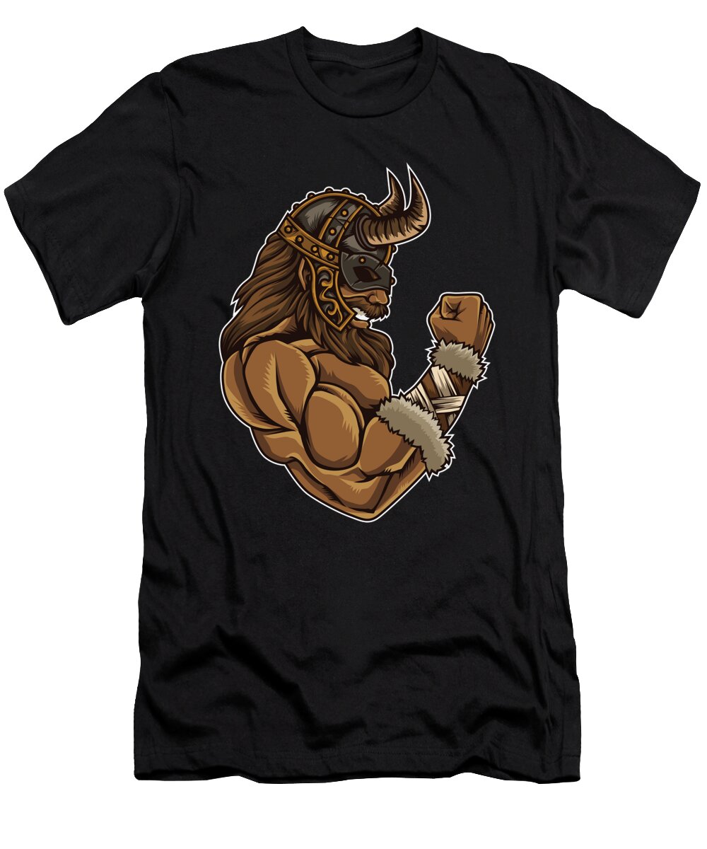 2 Viking At the Gym Work Out Fitness Muscles Power Mister T-Shirt
