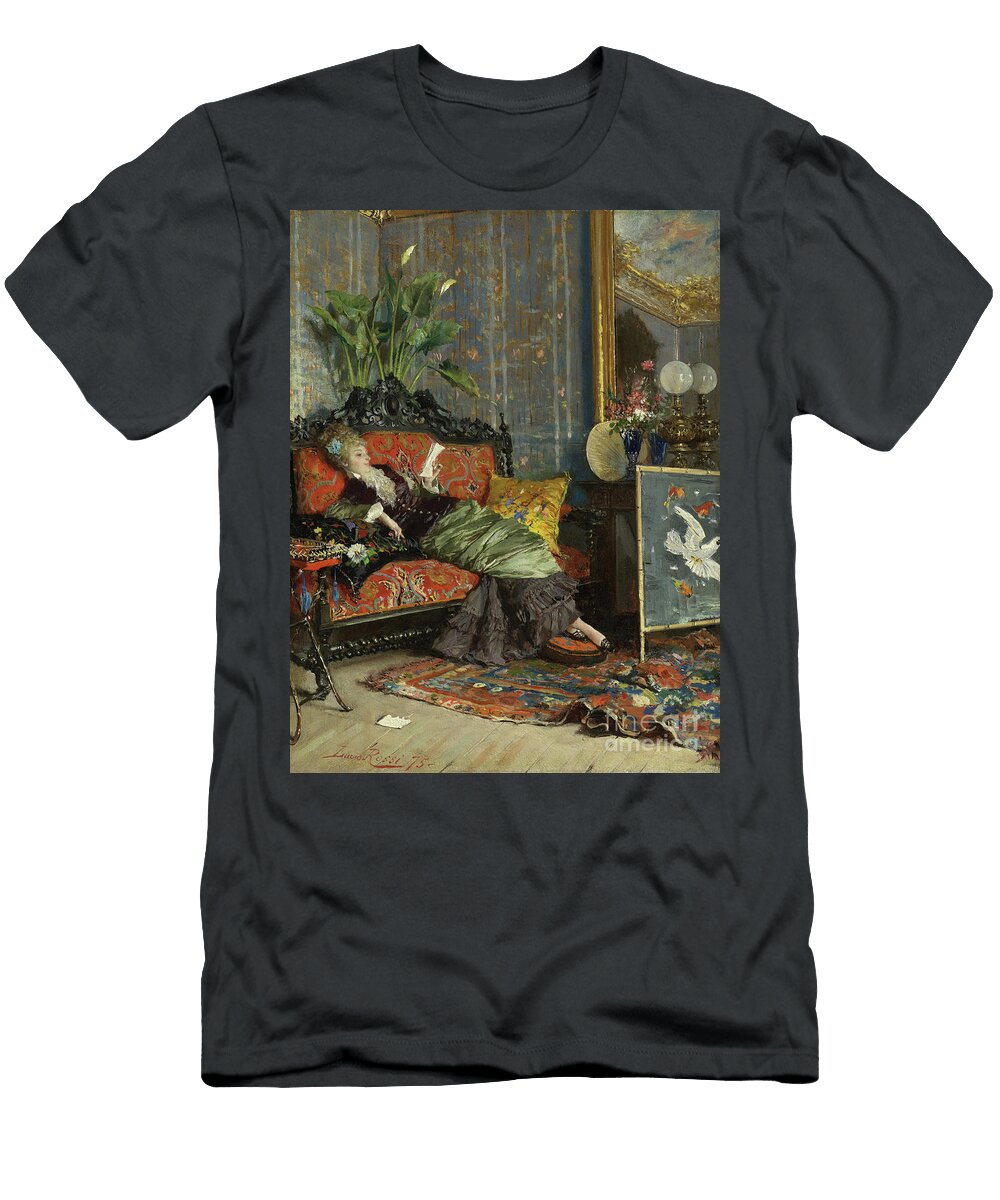 2 Young Woman Reading 1875 Lucius Rossi T-Shirt