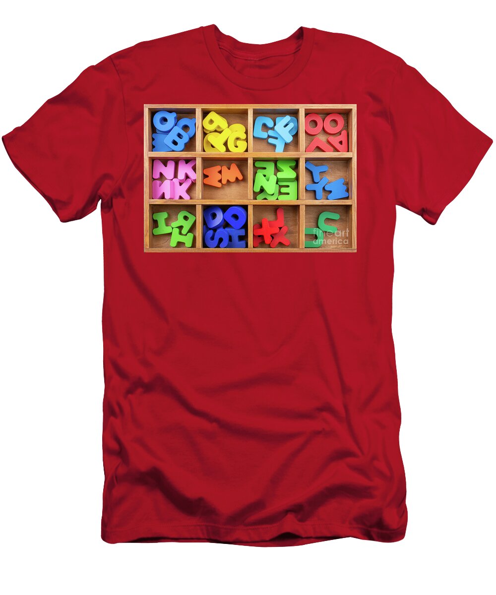 20 Colorful Letters Made of Wood Turgay Koca T-Shirt