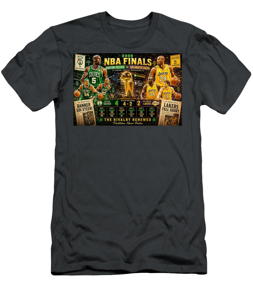2008 NBA Finals Showdown Kevin Walker and Pixel Reverie T-Shirt