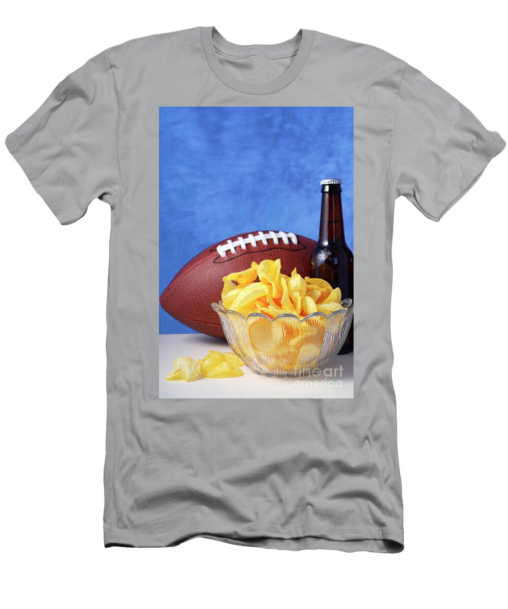3 American Football with Beer and Chips Milleflore Images T-Shirt