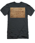 3 Brown Oak Wood Texture with Crack and Wavy Veins Pattern Abstra Dorin Puha T-Shirt