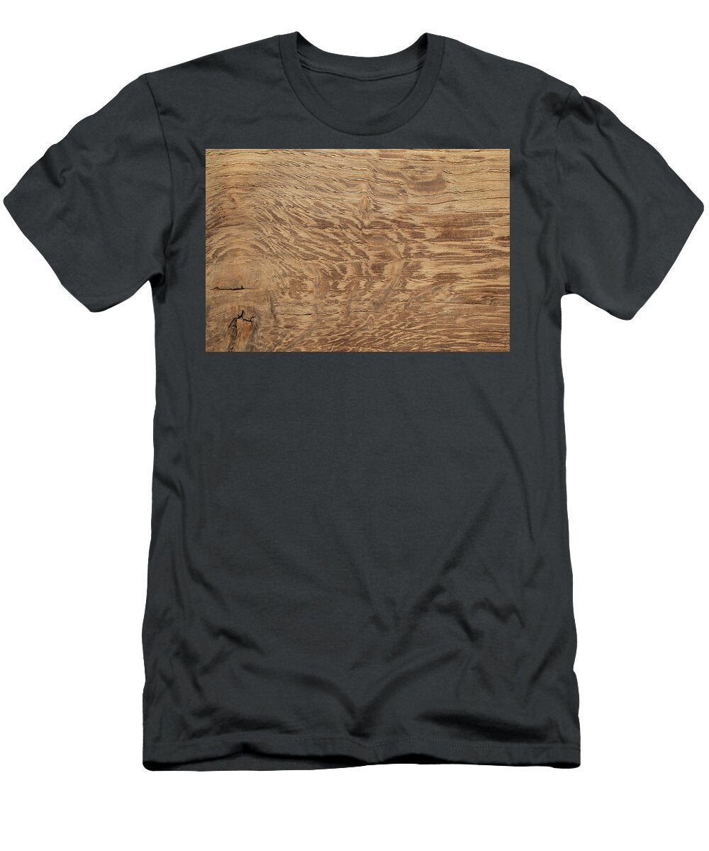 3 Brown Oak Wood Texture with Crack and Wavy Veins Pattern Abstra Dorin Puha T-Shirt