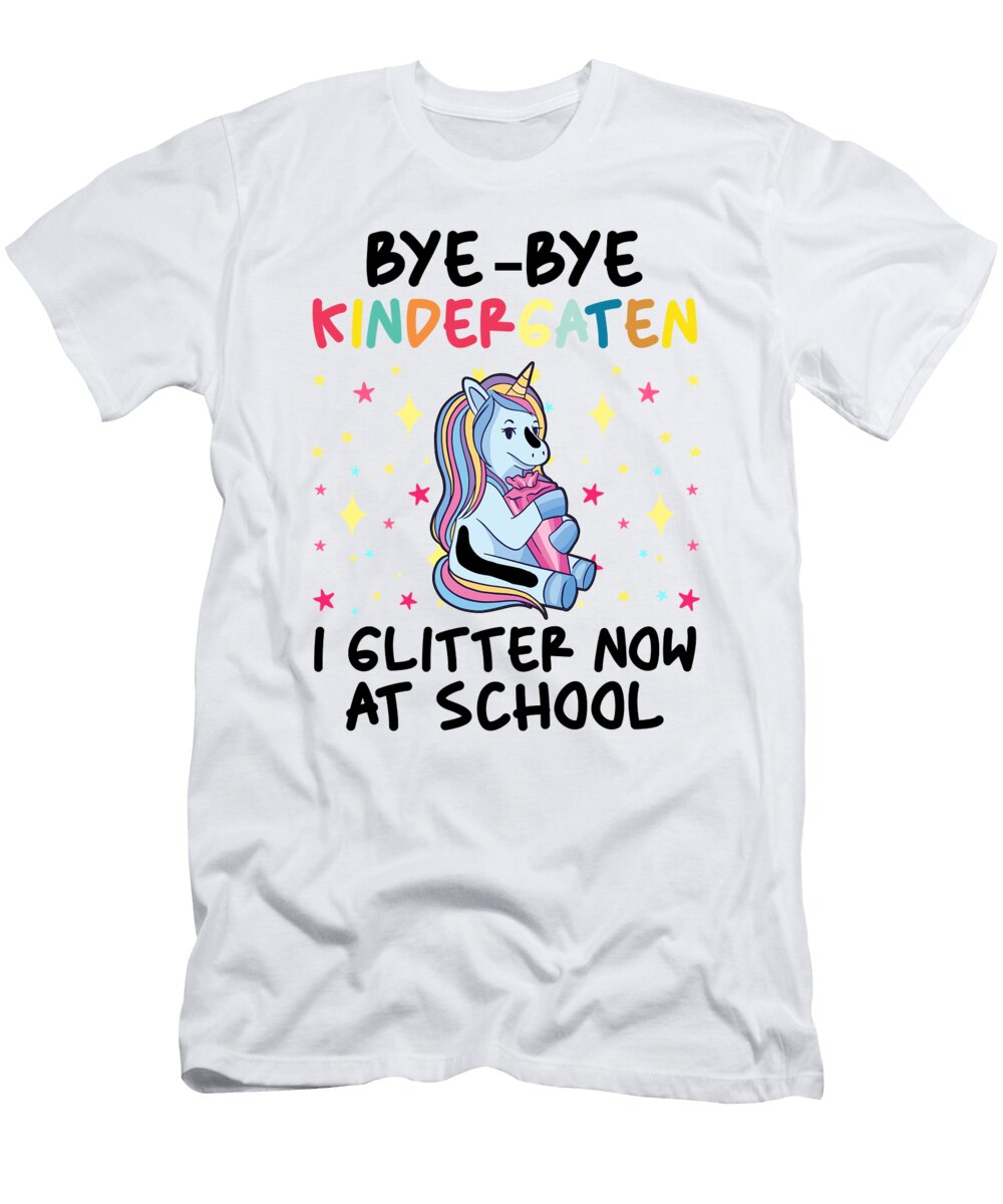 3 Bye Bye Kindergarten Cute Unicorn Back to School Florian Dold Art T-Shirt