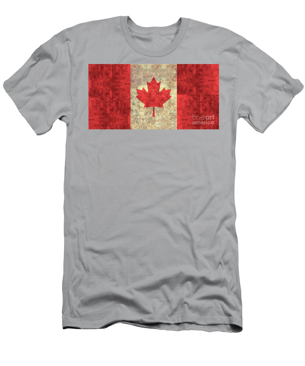 3 Canadian Flag of Canada Sterling Gold T-Shirt