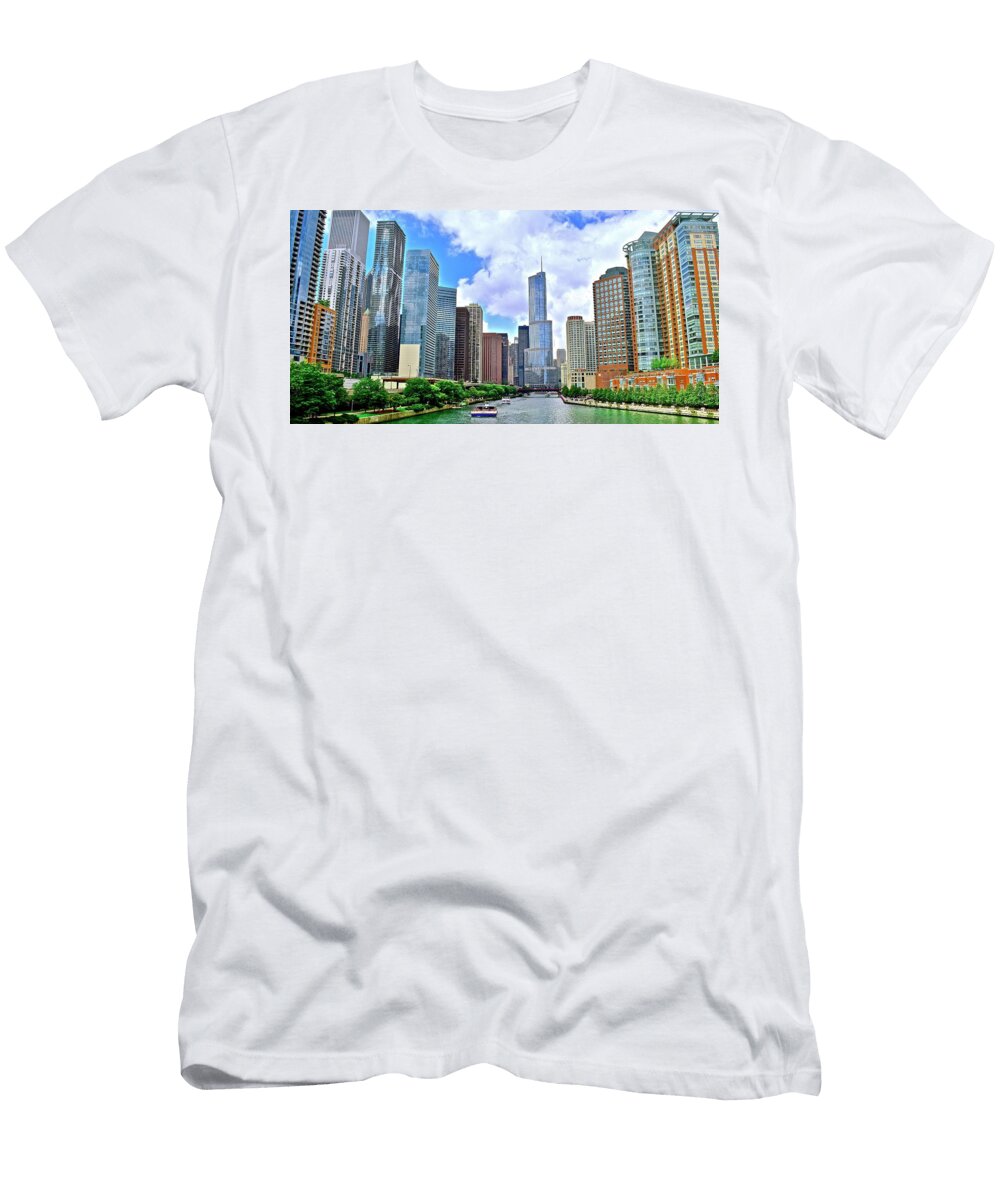 3 Chicago Panorama Frozen in Time Fine Art Photography T-Shirt