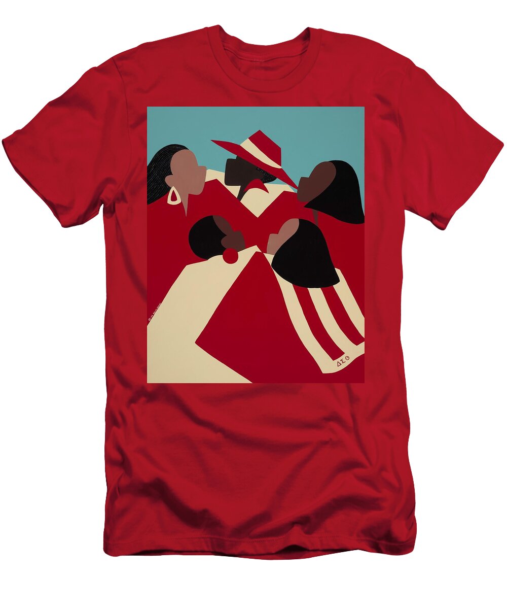 3 Crimson and Cream Synthia Saint James T-Shirt