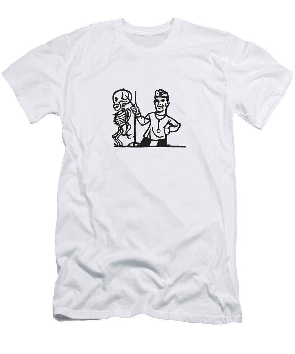 3 Doctor Teaching About Skeleton Csa Images T-Shirt