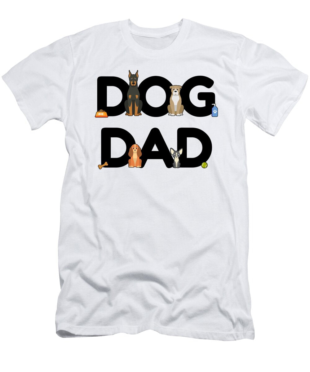 3 Dog Dad Dog Holder Daddy Puppy Barking Walking Mister T-Shirt