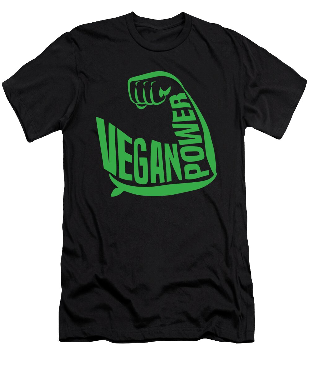 3 Fitness Bodybuilder Bodybuilding Vegan Power Gift Idea Haselshirt T-Shirt