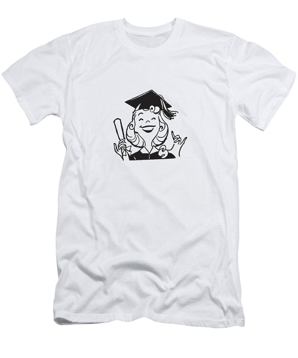 3 Happy Female Graduate Holding Diploma Csa Images T-Shirt