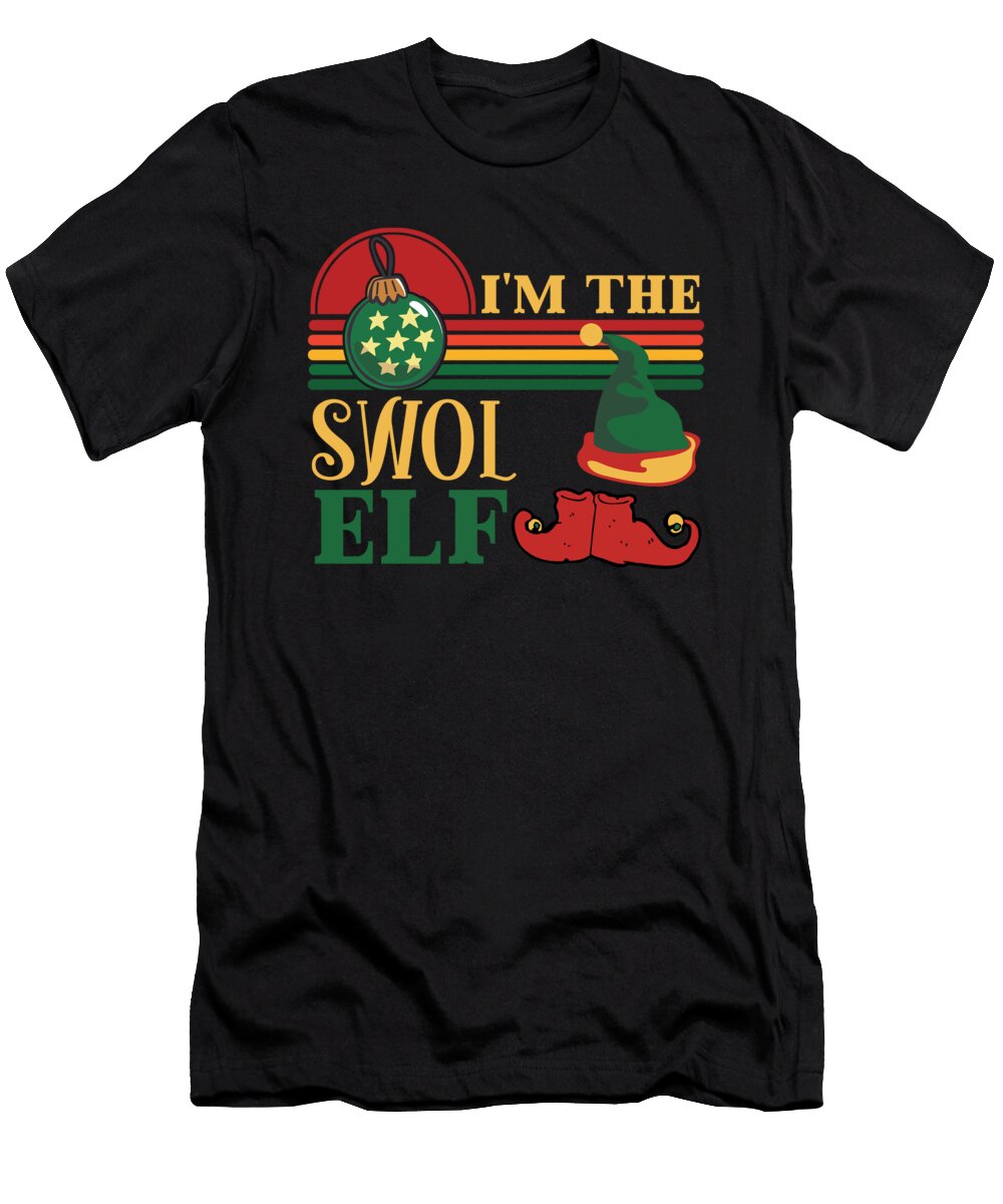 3 Im the Swol Elf Matching Christmas Vintage and Words T-Shirt