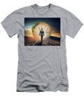 3 Lonely Figure in Cloudy Tunnel Concept of Entrance to the After Turgay Koca T-Shirt