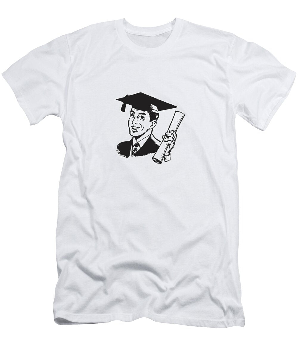 3 Male Graduate Holding Diploma Csa Images T-Shirt